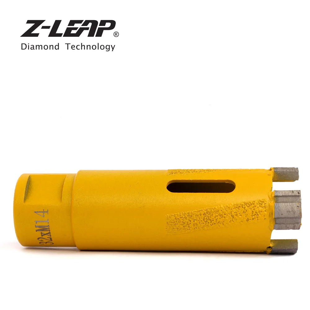 Z-LEAP, маленького размера, круглой формы с диаметром 32 мм Кольцевая пила 1-1/" Алмазные сухие коронка с вакуумной пайки защиты для Гранит Мрамор сверление камня резки M14 нить