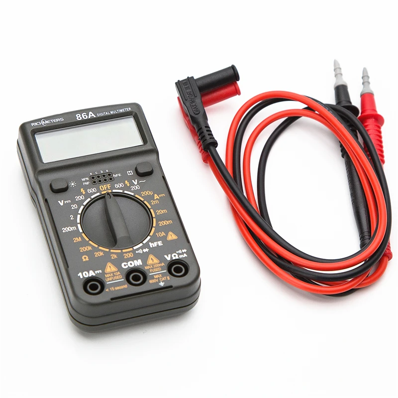 Мини цифровой мультиметр RICHMETERS RM86A HFE AC/DC Амперметр Вольтметр Ом Электрический