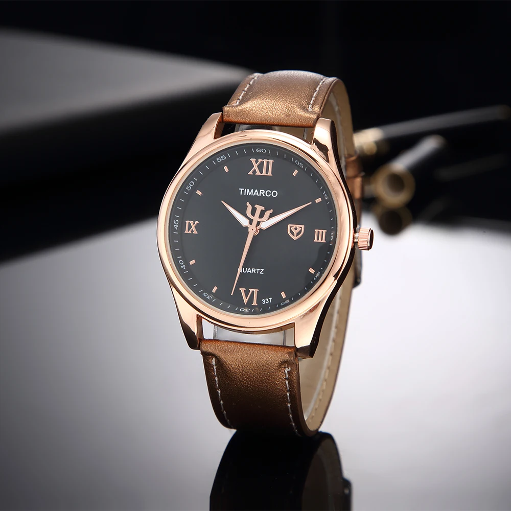 Мужские часы Топ бренд класса люкс reloj hombre классический дизайн Римский циферблат мужские наручные золотой