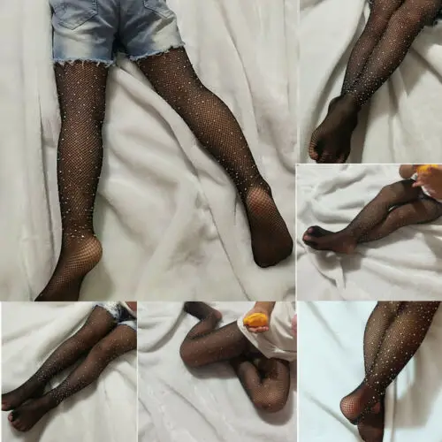 Модные сетчатые колготки с отверстиями для маленьких девочек Колготки