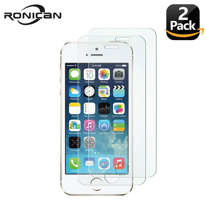 Защитное стекло для IPhone 5 2.5D 0 26 мм [2 упаковки] 6 7 8 X 10 4 защита экрана|Защитные