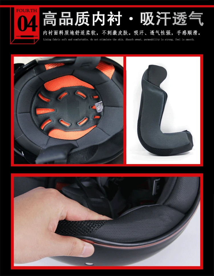 Мотоцикл Jiekai шлем 3/4 с открытым лицом Винтаж Casco Moto Jet скутер шлем для езды на мотоцикле в стиле "Ретро", с узором в горошек, утвержден Motociclismo