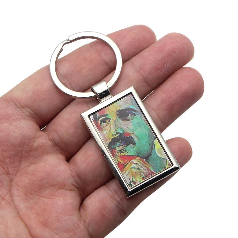 DMLSKY Freddie Mercury Подвеска из металлического сплава брелок для ключей кольцо для ключей классный брелок для ключей ювелирные изделия M3326