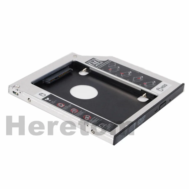 Heretom Универсальный SATA на SATA 9,5 мм второй Caddy 2nd HDD SSD лоток для ноутбука ноутбук DVD-ROM Оптический отсек