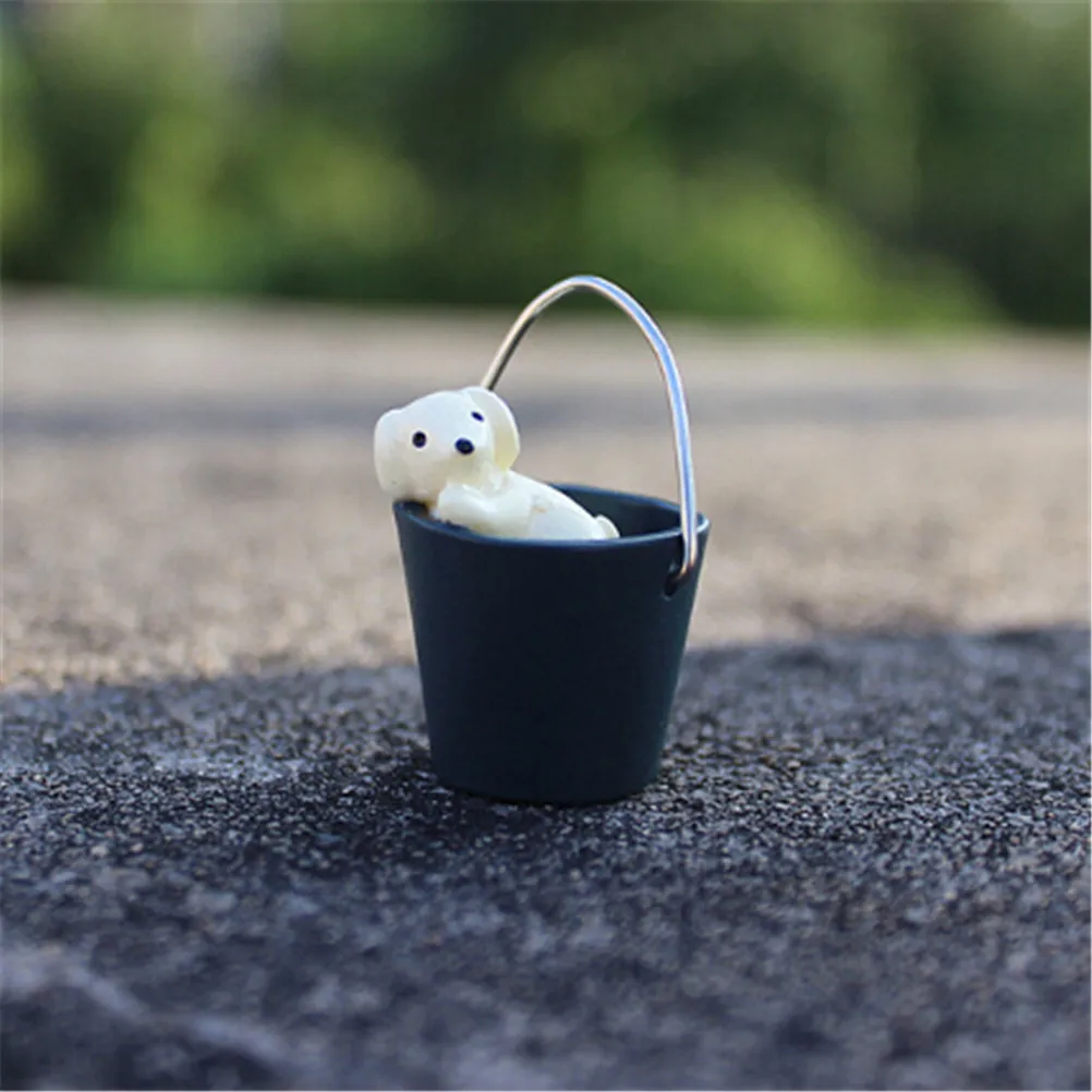 1 шт. детская обучающая фигурка щенок ведро собака микро модель мультяшная