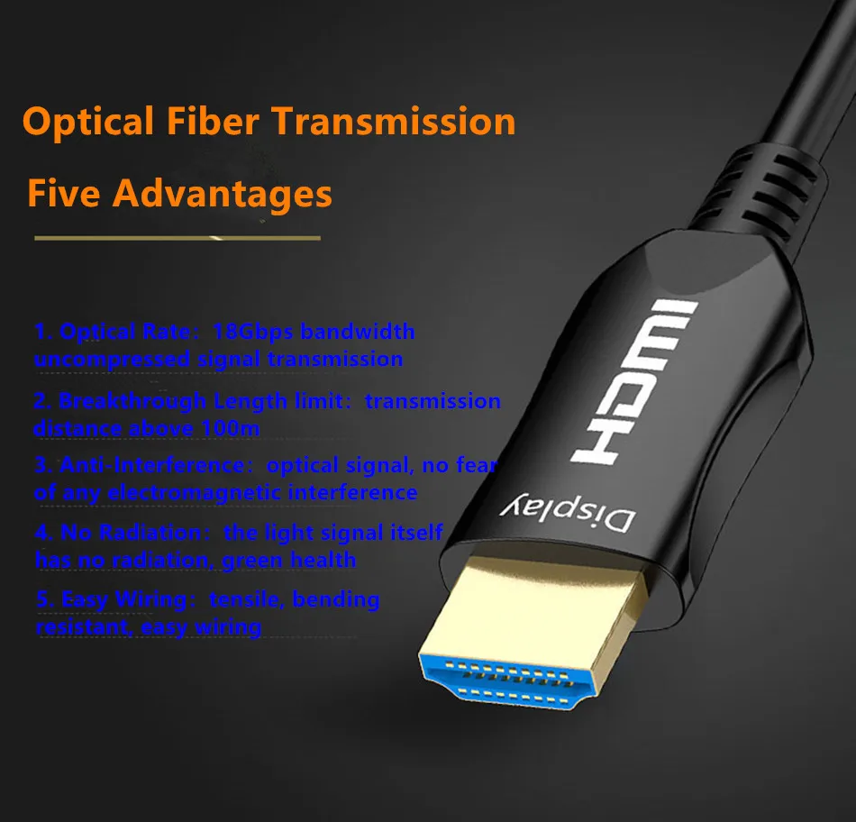 Волоконно-оптический HDMI 18 Гбит/с 2,0 4 к 60 Гц HDR HD tv компьютерный аудио-видео кабель для коробки Xiaomi проектор Compute Ethernet HDMI шнур