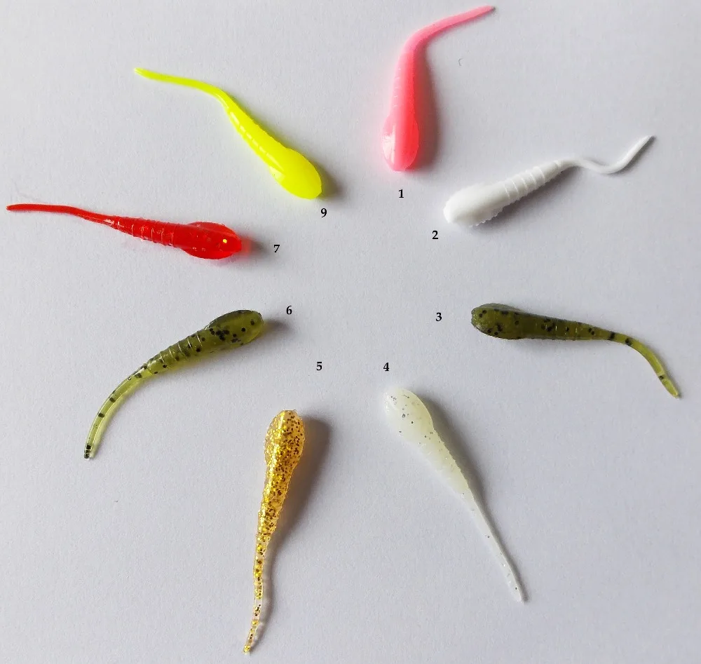 KESFISHING приманки 52 мм 20 шт. Мягкая приманка для подледной рыбалки|silicone bait|soft lurelure soft