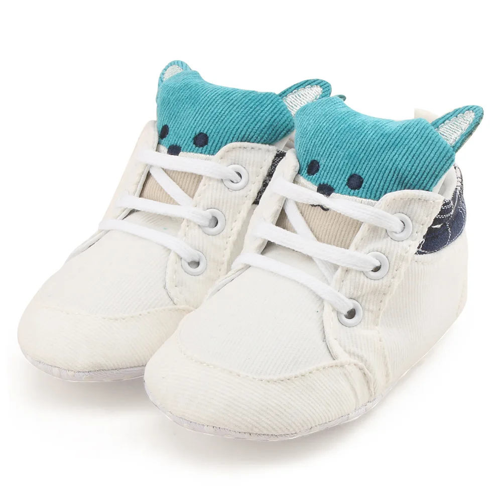 

2019 spring and autumn new boys and girls blue and white two-color fox shoes 0-1 years old baby toddler shoes shoes for baby