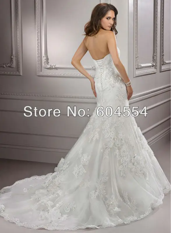 На заказ Vestido де Casamento белый / Ivpory сатинировки аппликация цветы свадебное платье