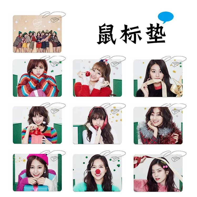 [MYKPOP] Дважды резиновая мышь прочная настольная коврик для мыши 26x21 см KPOP Fans