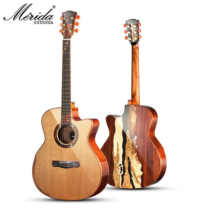 Meridaex Trema 41 &quotSolid Акустическая гитара из ели высокого класса Guitarra acustica|Гитары| |