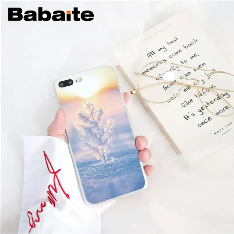 A9 Babaite пейзаж зимний светильник снег Рождество DIY окрашенный чехол для телефона для iPhone 8 7 6 6S Plus X XS MAX 5 5S SE XR 10 Чехол - Цвет: A9