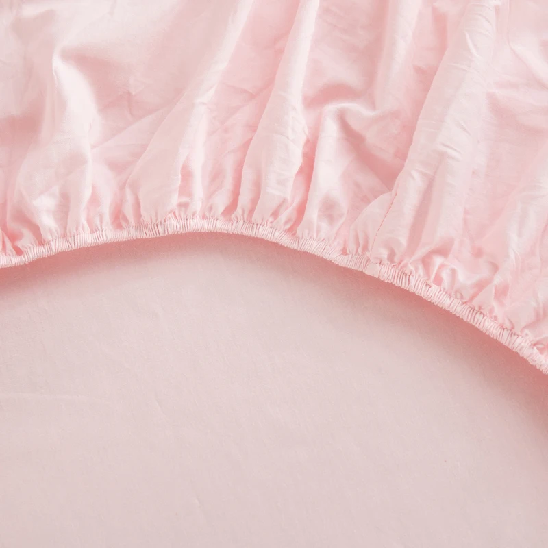 100% хлопок современный стиль милый светло розовый сплошной цвет наматрасник