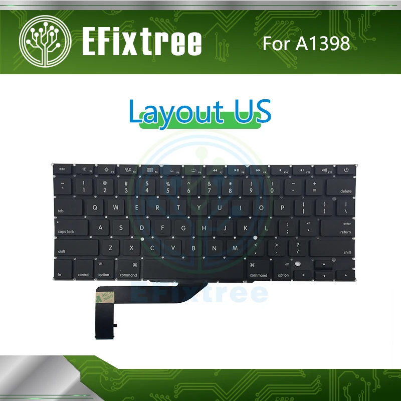 Клавиатура A1398 с английской раскладкой для Macbook Pro Retina 15 дюймов американская