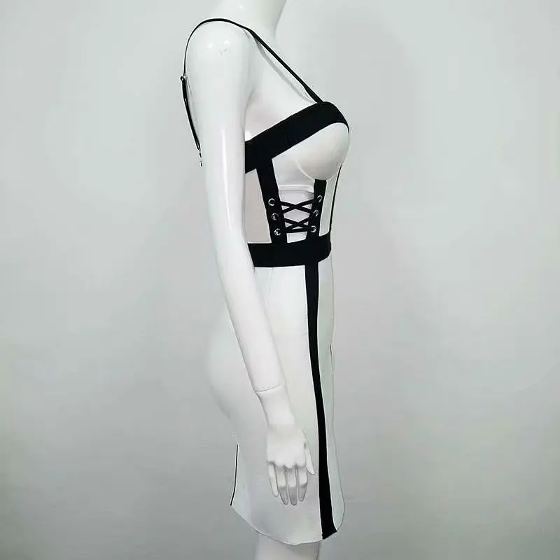 2017 новая мода черный белый элегантный сексуальный бюстье знаменитостей женщин