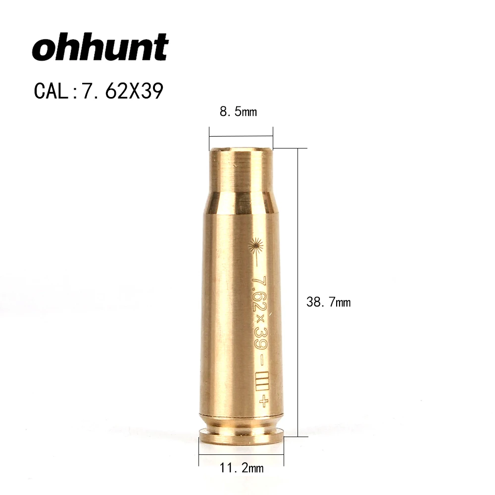 Ohhunt Охота Boresighter Cal 7 62X39 картридж лазерный прицел Диаметр Colimador Красный для съемки