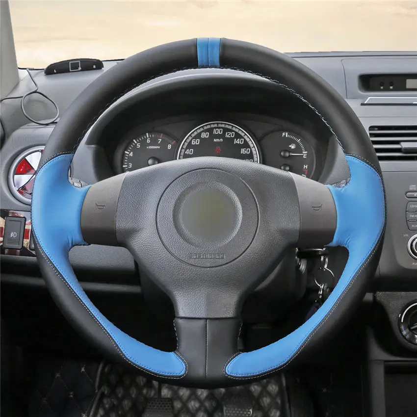 Style-04 MEWANT черный красный кожаный чехол рулевого колеса автомобиля для Suzuki SX4 2006-2013 Alto 2009- Swift 2005-2011 Opel Agila - Название цвета: Style-04