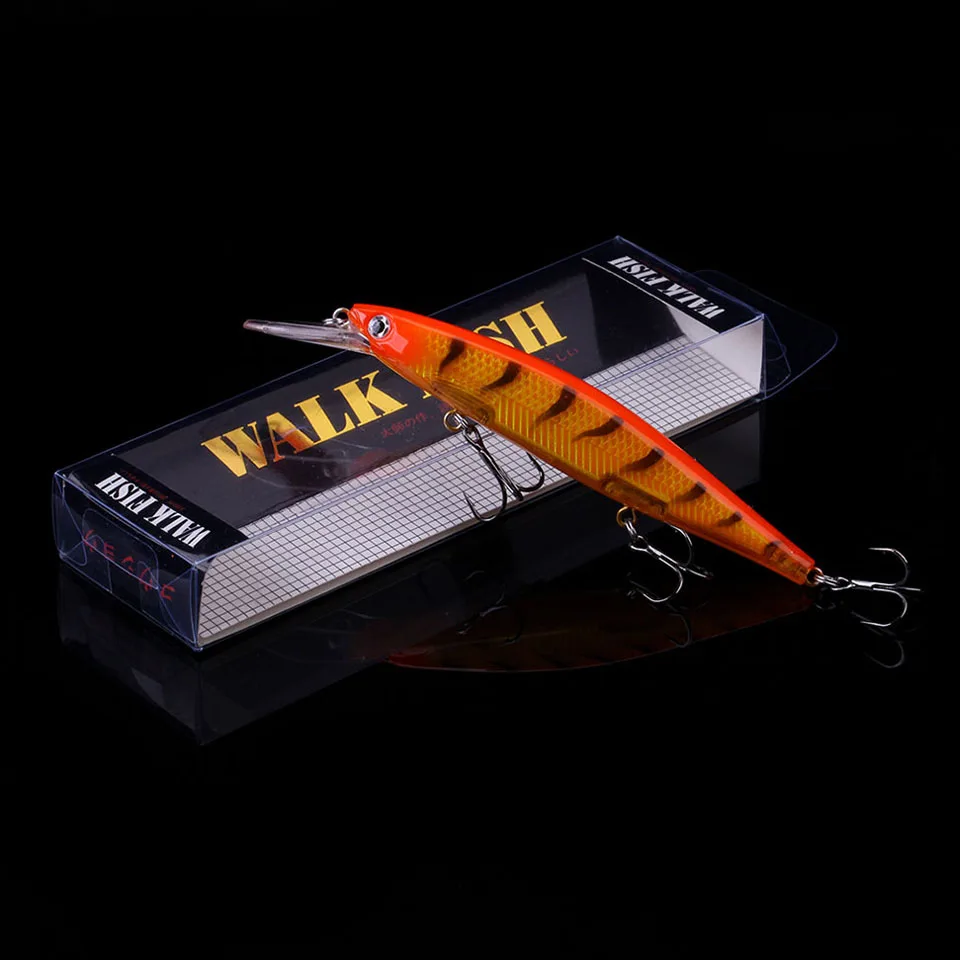 WALK FISH 1PCS HOT Wobbler Fishing Lure 125mm 12.5g Plastic Minnow Bass Pike Artificial Hard Bait Tackle | Спорт и развлечения