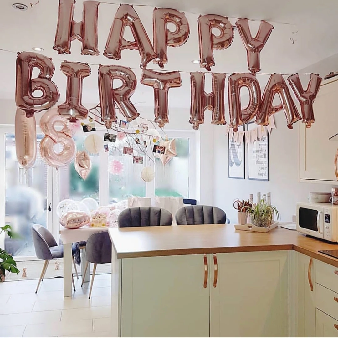 

13pcs 16inch Happy Birthday Letter Foil Balloons For Children Globos Decorations Kids Adult Party Baby Shower Girl Aniversario