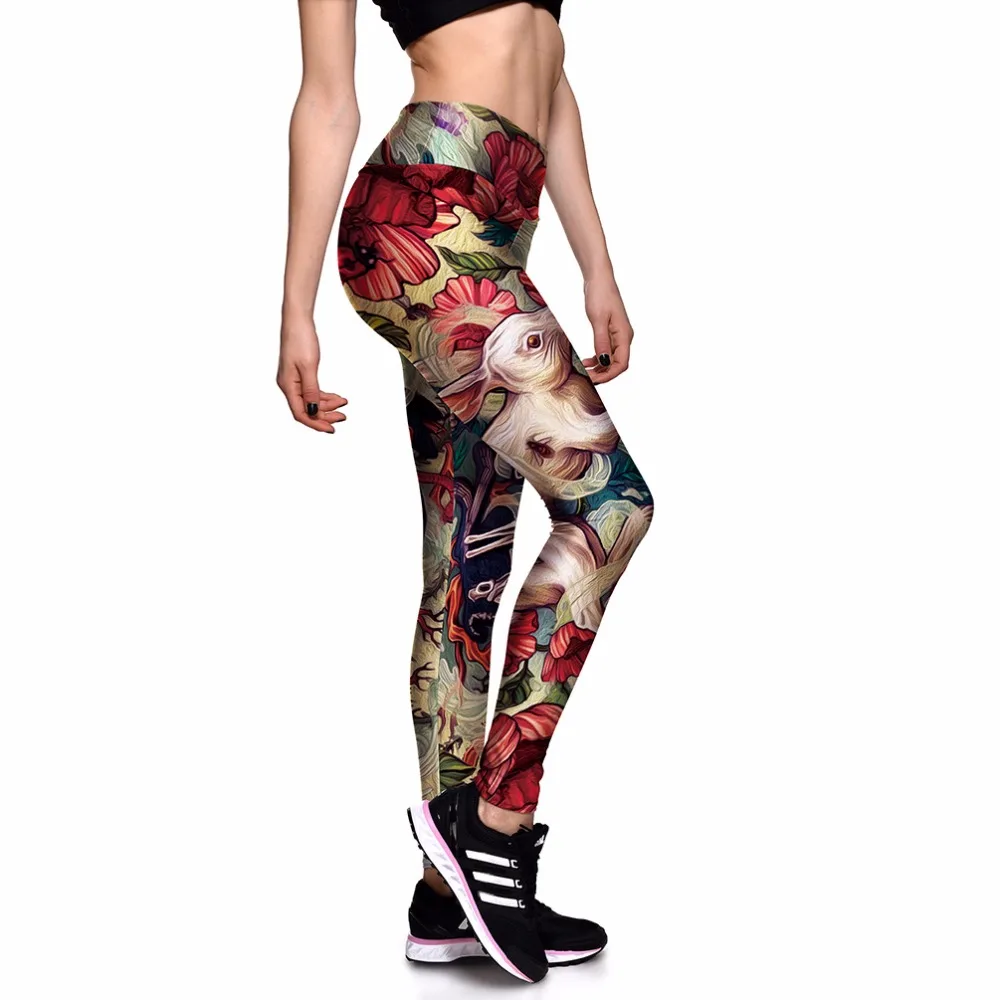 Женские леггинсы с 3D принтом брюки высокой талией для фитнеса S XXXXL|Легинсы| |