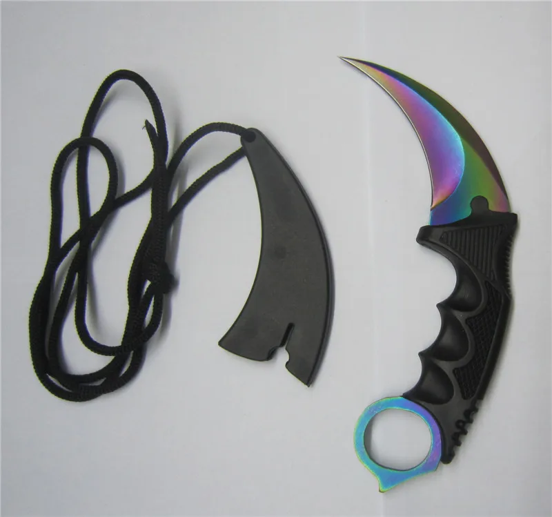 CS GO Counter Strike Karambit коготь нож для шеи с оболочкой игры Охота лагерь hike тактический
