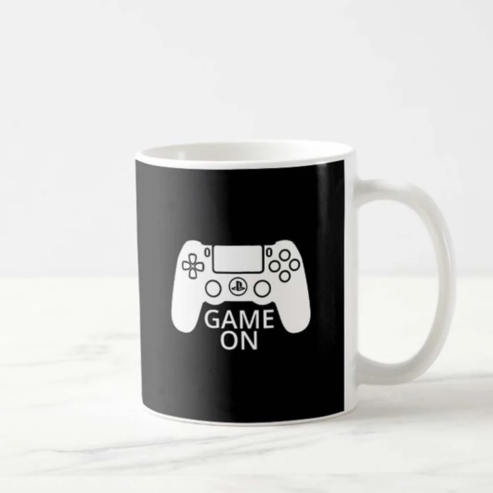 Черный арт дизайн Playstation пуговицы кофейная кружка Новинка игровой декоративный чай Купр крутая игра геймер подарки Домашний декор