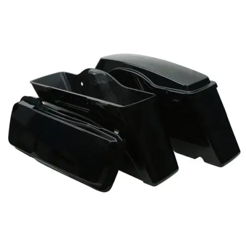 Левый Правый яркий черный ABS жесткие седельные сумки для Harley Touring моделей FLT FLH Softail