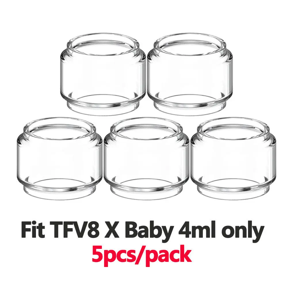 2x трубка для SMOK TFV8 X Baby 4 мл Расширенная Запасная лампа Pyrex стекло x baby|Аксессуары| |