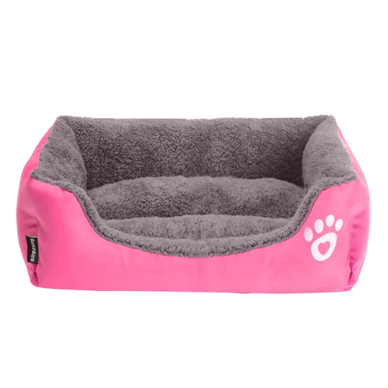 pink HEYPET кровать для кошек домик для домашних животных Мягкий PP Хлопок Коврик для кошек кровать для собак яркие зимние теплые мягкие водонепроницаемые подушки для щенков и кошек - Цвет: pink