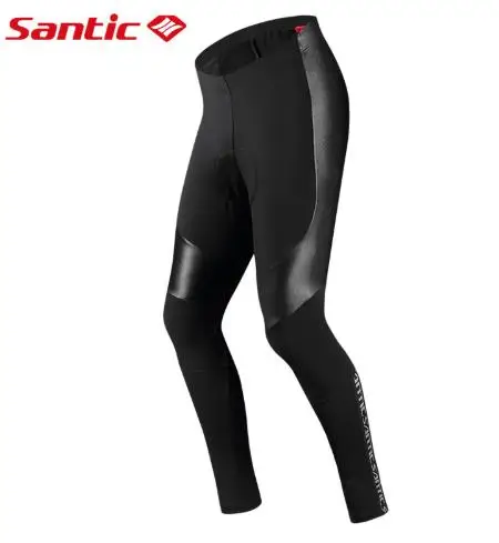 Santic Мужские штаны для велоспорта длинные с подкладкой зимние 4D подушкой