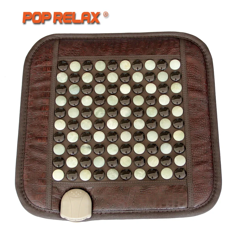 

POP RELAX Healthy Mattress Tourmaline Jade Germanium Ion Far Infrared Heating Therapy Stone Massage Mat Thermal Sitting Mattress