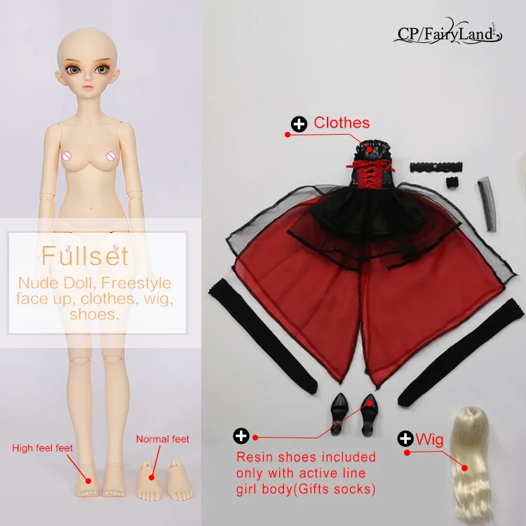 Fairyland minifee Rena bjd 1/4 модель тела для маленьких девочек и мальчиков куклы глаза высокое качество игрушки магазин смолы аниме - Цвет: Full set in NS aspic