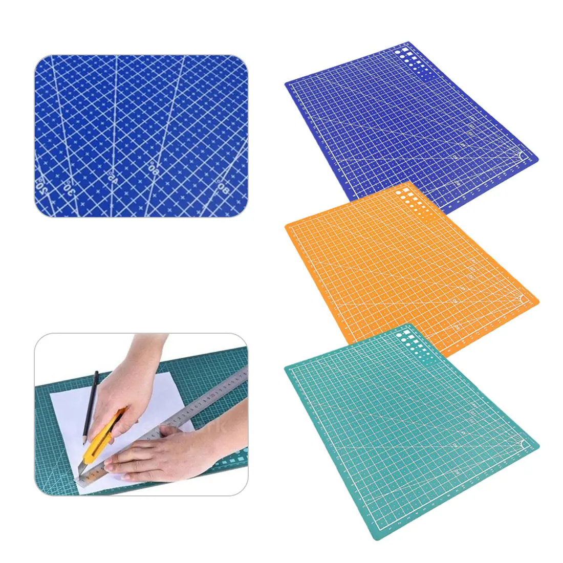 

craft card cloth leather cardboard sewing tool1PC A4 grid line self-healing cutting pad plate cutter