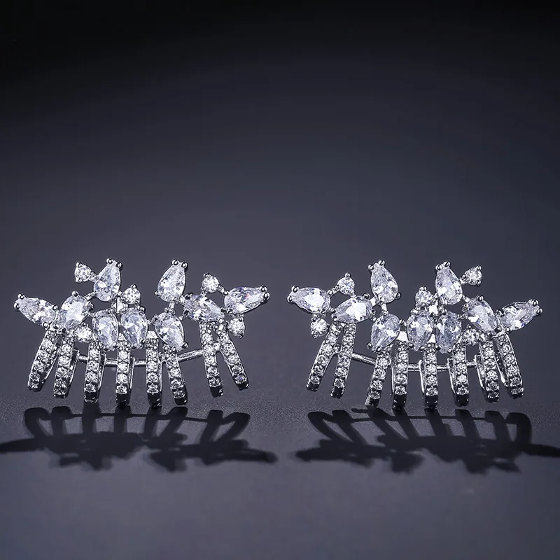 Fashion Elegant Earring Full Mirco Cubic Zircon Jewelry For Women Bride Wedding Party Gift Accessories | Украшения и аксессуары