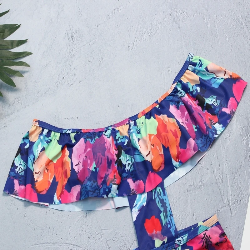 Aipbunny Waisted Flower Swimsuit maillot Bikinis Swimwear femme de One-piece Sexy 2018 Suit Women bain falbala High | Спорт и