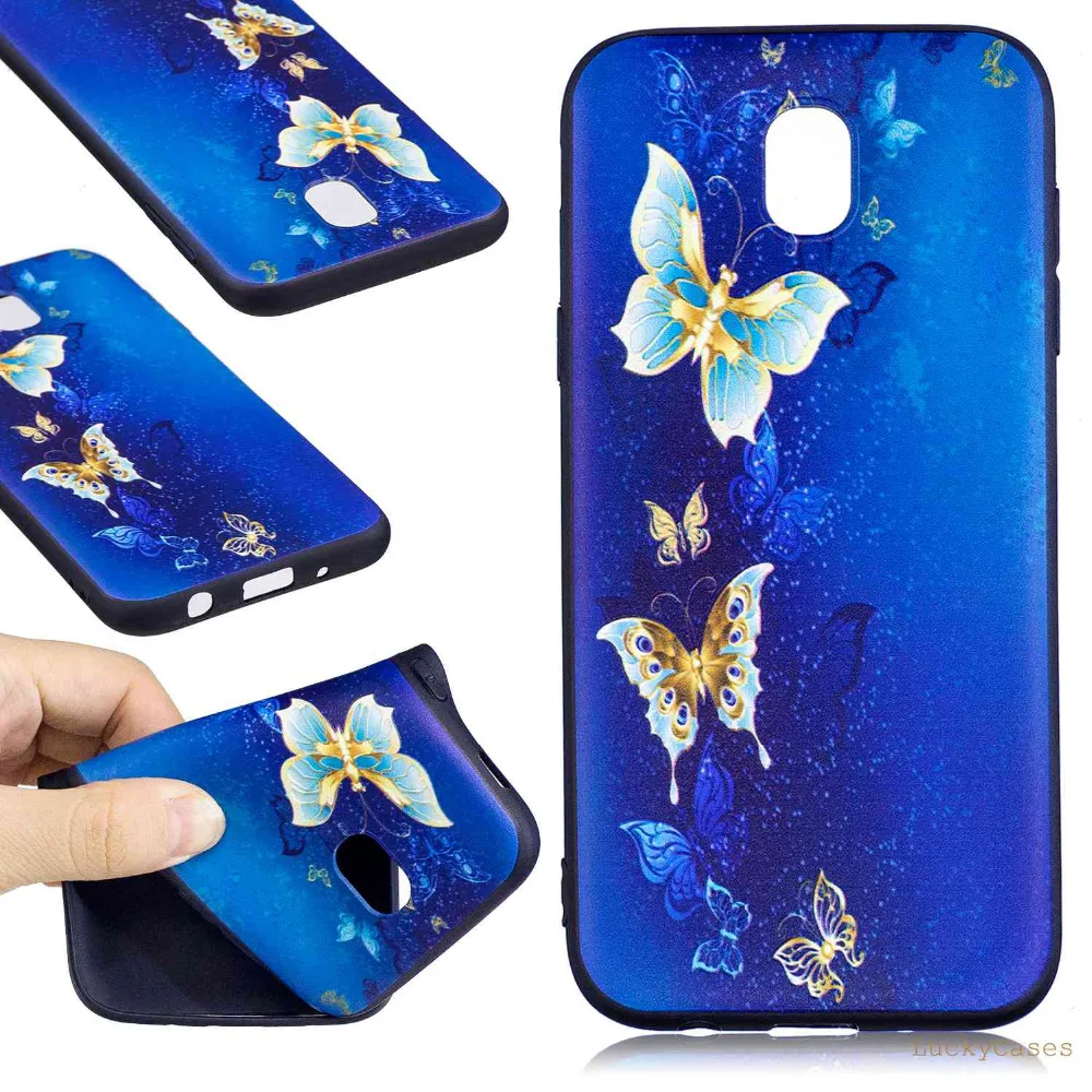 3D Рельефный цветок сова панда Мягкий ТПУ силиконовый чехол для телефона Samsung J5 2017