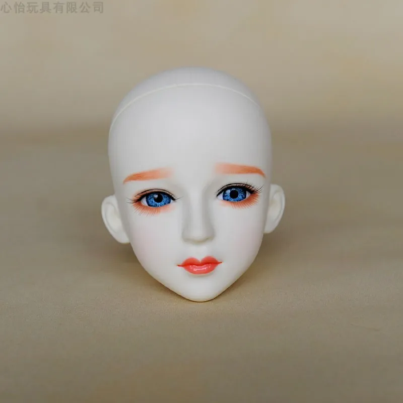 head with makeup 3D глаза обнаженные 1/3 кукла Синьи 60 см/Оригинальная кукла тела двойной колено локоть сустава/макияж головы DIY для косплея BJD кукла - Цвет: head with makeup