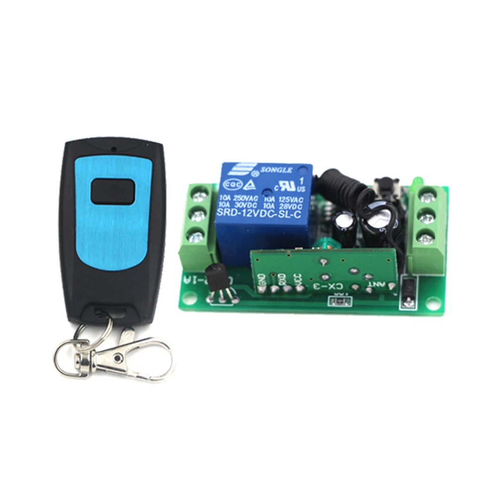 Фото DC 9V 12V 24V 1 CH 1CH RF Wireless Remote Control Switch System 315/433 MHz WaterProof Transmitter + Receiver With Cover Обустройство DC 9V 12V 24V 1 CH 1CH RF Wireless Remote Control Switch System 315/433 MHz WaterProof Transmitter + Receiver With Cover Обустройство