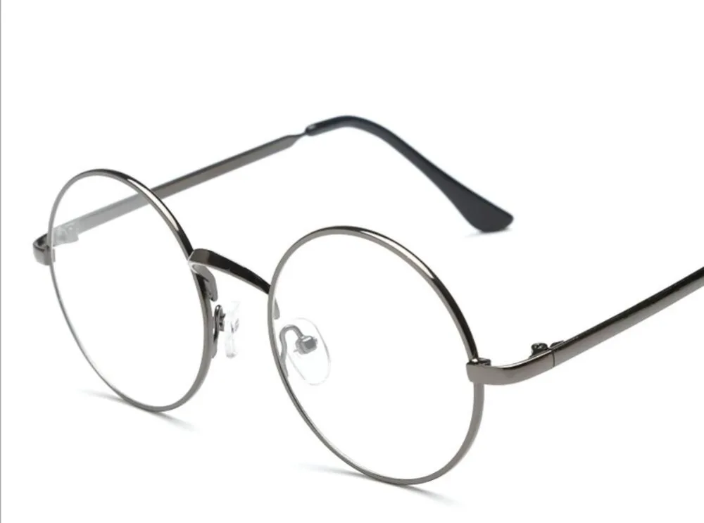 Горячие Винтаж круглые очки кадр Для мужчин металлические корейский прилив