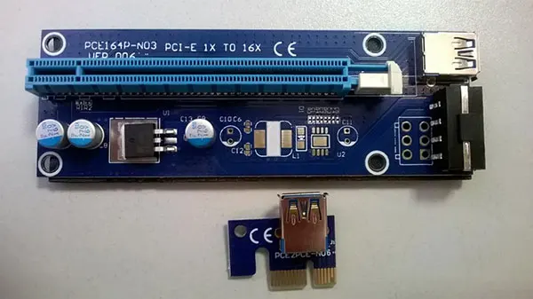 VER 006 PCI-Express Riser card 1x к 16x удлинитель USB 3 0 кабель SATA для BTC Mining | Электроника