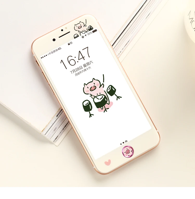 Милая Передняя пленка свиньи Для iPhone 8/7 plus мягкая защитная для экрана из