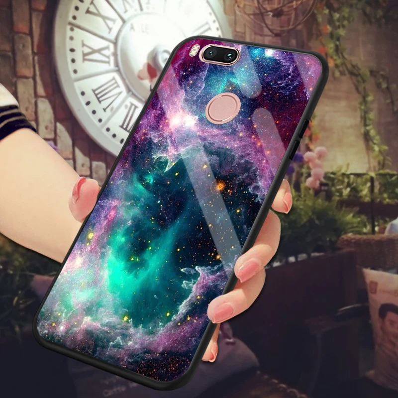 Чехол для телефона из закаленного стекла s для Xiaomi mi Note 3 A1 5X mi 6 Cool Space чехол для Xiaomi mi Mix 2 mi x Evo Planet Stars задняя крышка