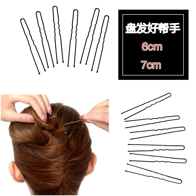 300 шт./компл. Pro волнистые волосы тонкие U Форма металлический зажим-невидимок Медь