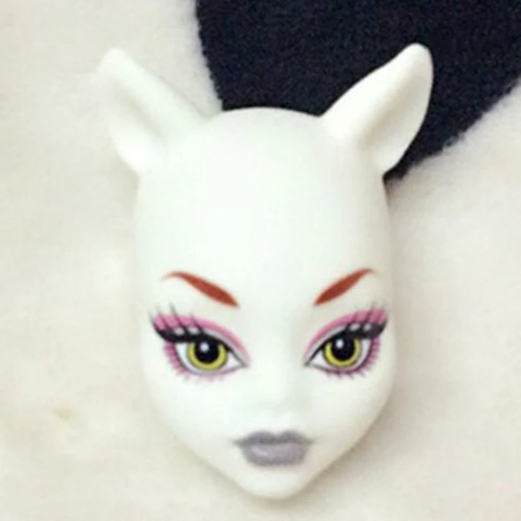 Мягкие пластиковые насадки для макияжа для куклы Monster High BJD кукла для отработки нанесения макияжа Голова монстра без волос - Цвет: 2