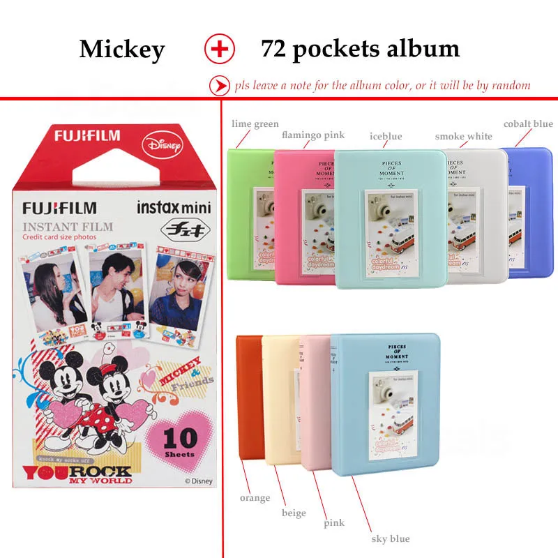 Пленка Fujifilm Instax Mini пленка Микки 10 листов для 9 8 + 7s 70 90 25 мгновенная полироидная
