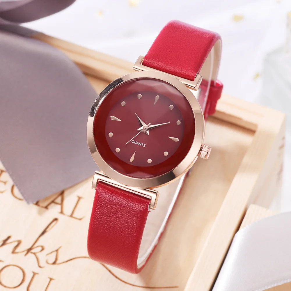 Женские часы модный кожаный браслет женские спортивные кварцевые montre femme reloj mujer