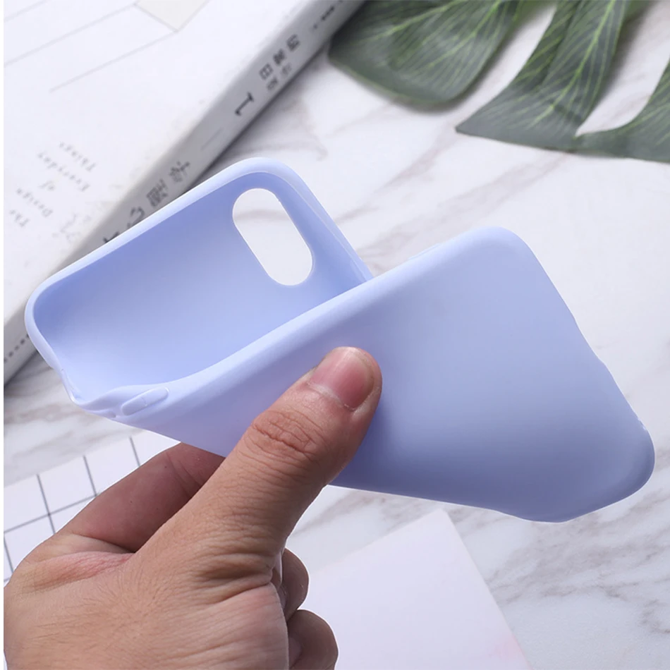 Однотонный силиконовый чехол для телефона iphone XR X XS Max 6 6S 7 8 Pluss
