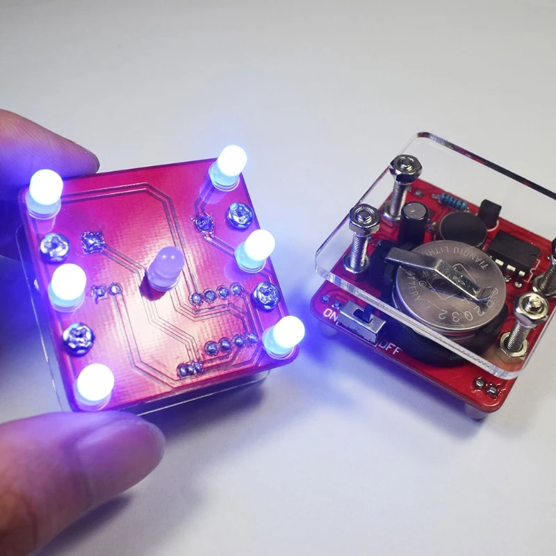DIY качели тряски LED кости комплект с небольшой вибрацией двигателя Diy Электронные