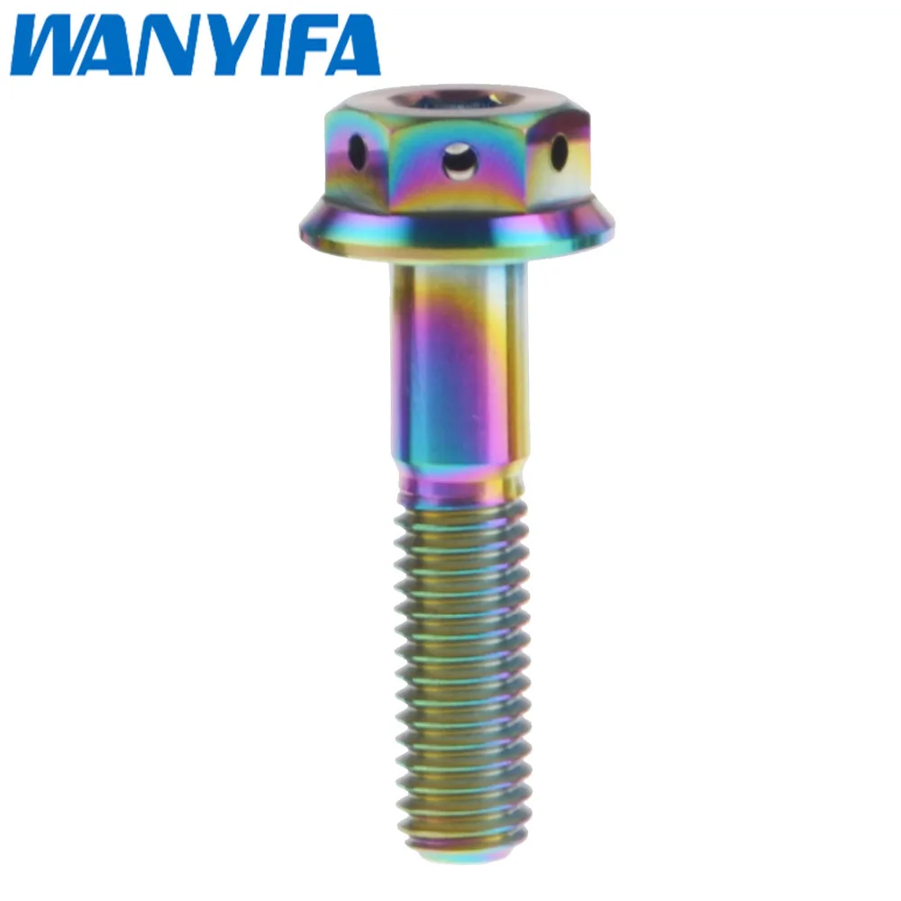 Wanyifa Титан m10 x 20 25 30 35 40 45 55 мм Шаг 1.5 с шестигранной головкой фланец винт мотоцикл