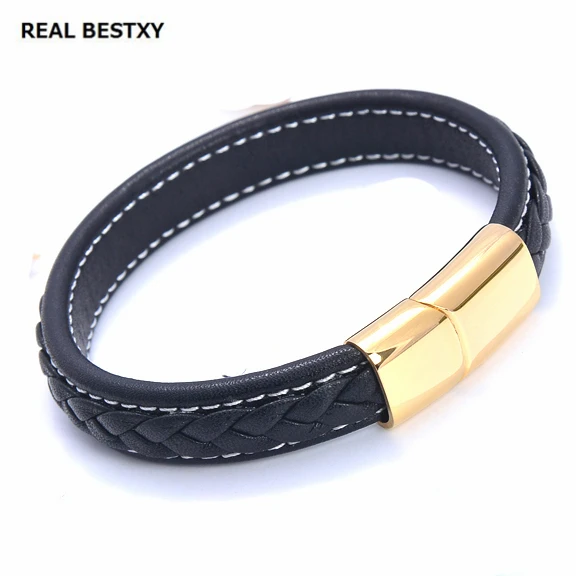 Настоящий BESTXY винтажные кожаные браслеты для женщин панк Библейский кожаный